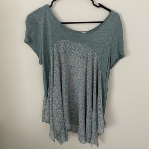 Floral print shirt sleeve size M barely worn